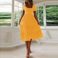 thumbnail image 2 of Ketyyh-chn99 Robes Femmes Jupes pour Femmes Vêtements Combinaisons Manches à Volants Shorts Robe Mini Jaune,P, 2 of 5