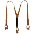 thumbnail image 1 of CTM®  Coated Leather Button-End 1 Inch Suspenders (Men's), 1 of 3