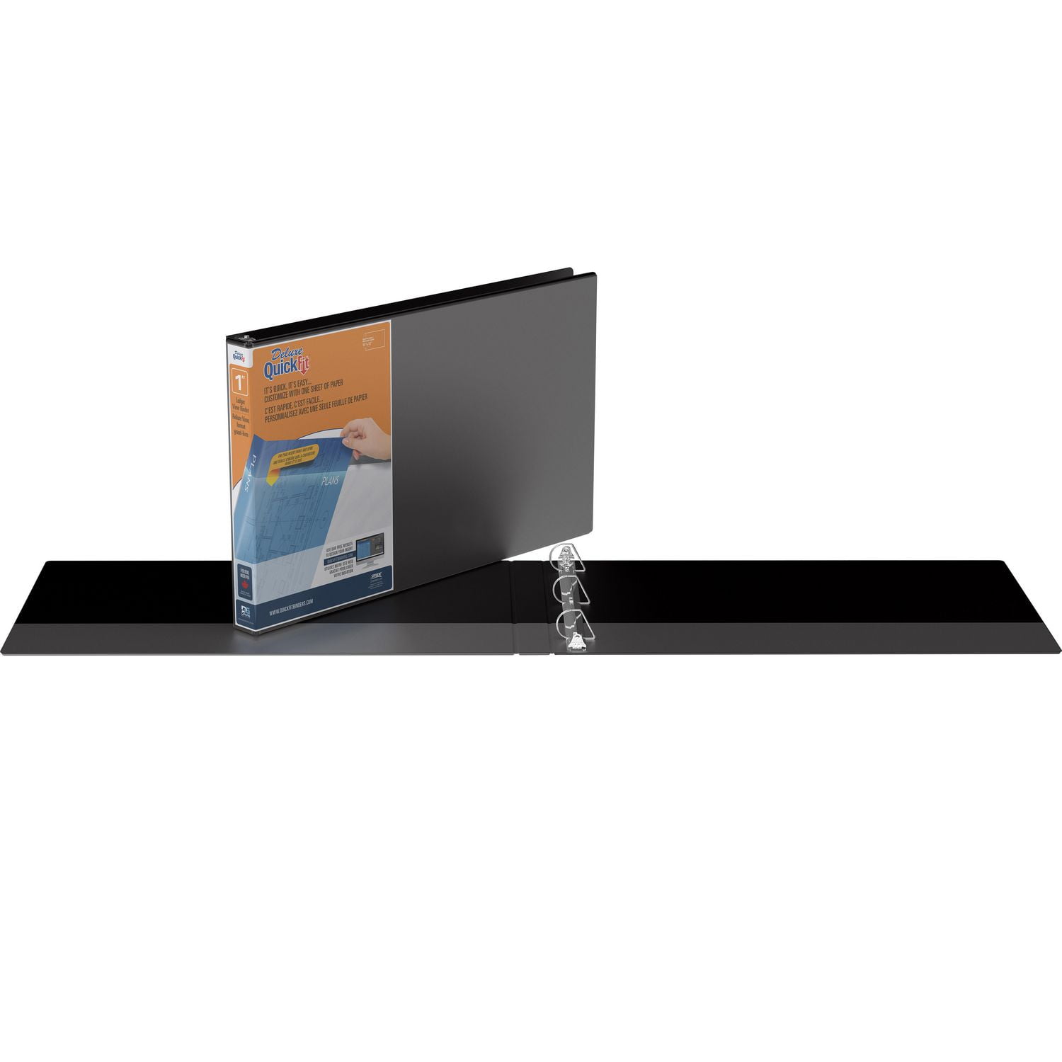 QuickFit 11 x 17 Heavy Duty D Ring Spreadsheet View Binder, 2 Pack