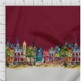 thumbnail image 1 of Soimoi Georgette Viscose Fabric Buildings Panel Print Sewing Fabric Yard 42 Inch Wide, 1 of 3