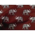 thumbnail image 4 of oneOone Cotton Poplin Fabric Elephant Block Printed Fabric 1 Yard 42 Inch Wide, 4 of 4