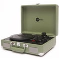 thumbnail image 2 of Arkrocket Curiosity Suitcase Bluetooth Turntable Vintage 3-Speed Record Player with Built-in Speakers Upgraded Turntable Audio Sound (Matcha Green), 2 of 5