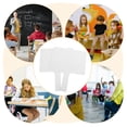 thumbnail image 2 of Miangastore 2Pcs Dry Erase Answer Paddle Hand Held White Board Double Sided Dry Erase Answer Board for Classroom Teaching Office Meeting Family Party Rectangle, 2 of 9