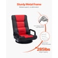 thumbnail image 4 of VEVOR 360° Swivel Floor Gaming Chair Folding Floor Chair with Armrest Adjustable, 4 of 9