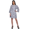 thumbnail image 1 of Moomaya Short Robe For Women Plus Size Printed Cotton Robe Lightweight Nightwear, 1 of 5