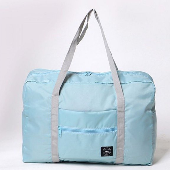 Foldable travel luggage bag, portable high-capacity luggage bag with zipper, home storage for easy carrying and storage-ll blue