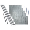 thumbnail image 1 of Fasade Rain Brushed Steel Backsplash Panel 15 Sq Ft Kit, 1 of 6