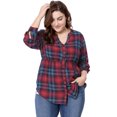 thumbnail image 2 of INSPIRE CHIC T-Shirt Décontracté à Manches Longues Col en V Fendu pour Femmes, 2 of 6