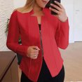 thumbnail image 1 of EGNMCR Veste à Manches Longues pour Femmes, Sans Capuche, Décontractée, Cardigan à Fermeture Éclair, 1 of 6