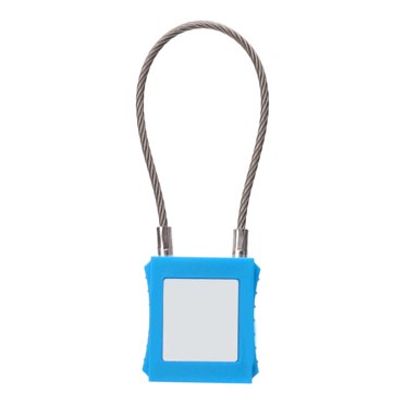 Étiquette de Verrouillage, Câble de Verrouillage Robuste et Durable en Laiton Isolant et Acier Inoxydable avec 2 Clés pour l'Entretien de l'Équipement Bleu