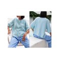 thumbnail image 2 of FOCUSNORM Women Autumn Knit Cardigan Half Sleeve Round Neck Solid Color Button Up Knitwear, 2 of 7
