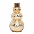 thumbnail image 1 of Holiday Time Glass Decorative Snowman with Metal Hat, Mercury Gold Finish, 10.25 inch, 1 of 5