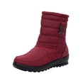 thumbnail image 2 of EGNMCR Bottes à la Cheville pour Femmes Extérieur Bottes de Neige pour Femmes Chaussures à Bout Rond à Enfiler Bottes Décontractées, 2 of 5