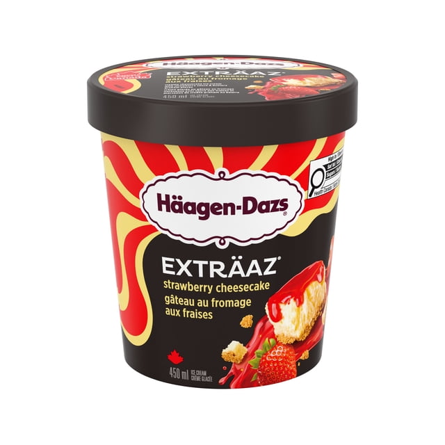 HAAGEN-DAZS Extraz Strawberry Cheesecake Ice Cream, 450 ml
