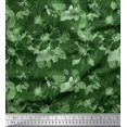 thumbnail image 1 of Soimoi Green Cotton Cambric Fabric Leaves & Floral Printed Fabric 1 Yard 42 Inch Wide, 1 of 1
