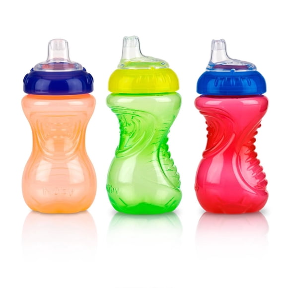 Nûby™ No-Spill™ Easy Grip™ Gobelets en Plastique pour Tout-Petits avec Bec en Silicone Souple