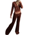 thumbnail image 2 of DPTALR Ensemble Décontracté pour Femmes avec Poche, Col Rond, Manches Longues + Pantalon, 2 of 7
