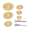 thumbnail image 1 of Circular Saw Blade, Universal 8Pcs Small Size Cutting Blade High Speed Steel  For Wood For Soft Metal Gold, 1 of 8