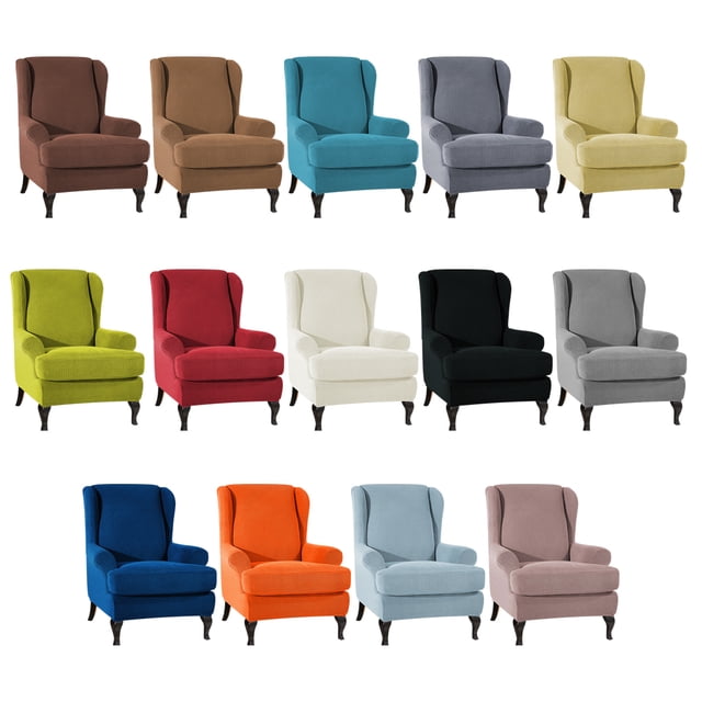 Ruiboury 2pack/lot Not Easy To Wrinkle Chair Cover Fit And Wrinkle-Free Soft Comfortable orange