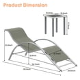 thumbnail image 3 of Ensemble de 2 Chaises Longues de Patio – Chaises Longues d'Extérieur Modernes en Osier Inclinable en Aluminium avec Table d'Appoint, Porte-Gobelets et Coussins Imperméables pour le Bord de la Piscine, la Terrasse et le Jardin, 3 of 8