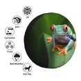 thumbnail image 4 of Sikiie Imprimé Grenouille Arbre aux Yeux Rouges Pneu de Rechange en Cuir PVC pour Voiture Camion SUV Véhicule Récréatif Remorque Ajustement Universel-15 Pouces, 4 of 6