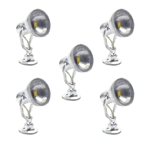 LYM20 5pcs Modèle de Chemin de Fer 1:87 Lampe Projecteur Inondation Lumières HO Échelle LEDs Chaudes