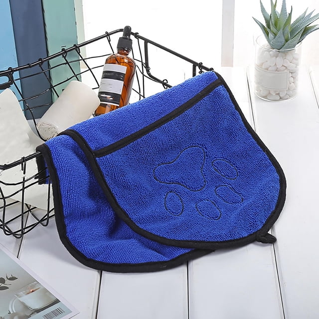Dog Drying Towel Super Absorbent Microfiber Dog Bath Towels For Drying Dogs Cats Shammy Clean Gloves For Pet Puppy Machine Washable