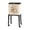 milky white, variant on Elodie Kitchen Trash Can with Wheel Garbage Bin Modern Raised Stand Press Lid Recycling red