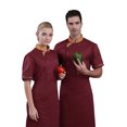 thumbnail image 4 of Baohd Polyester Restaurant Kitchen Uniform - Wear-resistant And Colorfast Easy To Maintain Chef Shirt Cooking Sleeve Wine Red XXL, 4 of 6