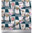 thumbnail image 1 of Soimoi Poly Georgette Fabric Leaves & Flower Floral Decor Fabric Printed Yard 42 Inch Wide, 1 of 3