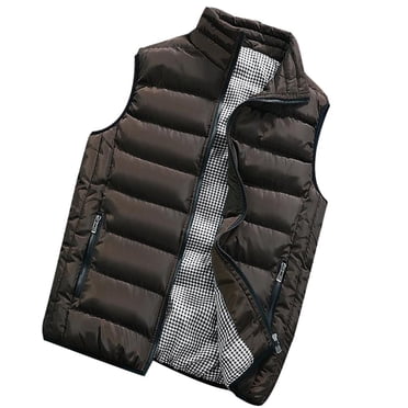 XZNGL Manteau Homme Automne Hiver Gilet Rembourré en Coton Chaud à Capuche Gilet Épais Hauts Veste