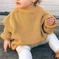 thumbnail image 4 of Barboteuse Chandail pour Bébé Fille Chandail Tricoté pour Bébé Fille Garçon Blouse Chandail Molleton Chaud Col Ras du Cou Manches Longues, 4 of 7