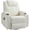 Cream White, variant on HOMCOM PU Leather Massage Recliner Chair with 360 Degree Swivel Seat