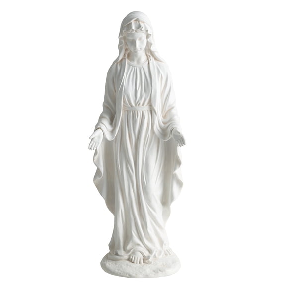 Costway 29.5" Virgin Mary Statue Tall Outdoor Religious Sculpture with Aged Finish for Yard