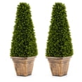 thumbnail image 1 of Costway 3 FT Artificial Boxwood Topiary Tree Potted Fake Tree Indoor & Outdoor Faux Tree, 1 of 10