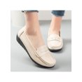 thumbnail image 4 of Innerwin Mocassins pour Femmes à Enfiler Ballerines Basses Légères Chaussures Bateau Bout Rond Marche Beige 10, 4 of 7