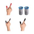 thumbnail image 3 of 2 Pieces Smartphone Games Fingertip Sleeves Sweat-proof Gloves Portable Touch Screen Comfortable Reusable Controller Covers Gray Silver, 3 of 6