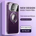 thumbnail image 4 of Tasnim Phone Case for iPhone 15 Coridbrief Large Window Phone Case Leak Label Magnetic Bracket, Bontezz for iPhone 15 Satad Case - Purple, 4 of 5