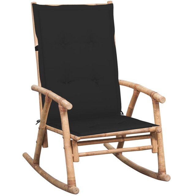 vidaXL Chaise Berçante avec Coussin Bambou