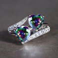 thumbnail image 2 of EGNMCR Rings Ladies Fashion Diamond Geometric Abstract Fashion Jewelry Ring Ladies, 2 of 8