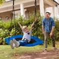 thumbnail image 3 of Gymax Balançoire Hexagonale Portative pour Enfants, Ensemble de Jeu 37 Pieds' avec Hauteur Réglable, Bleu, 3 of 10