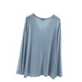 thumbnail image 4 of MeetoTime V Neck Long Sleeve Shirts for Women Comfortable Loose Tops Solid Color Lounge Tops Pullover, 4 of 7