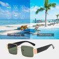 thumbnail image 4 of R-18 Green Trendy Sunglasses Wide Leg Metal Frame #2owzG, 4 of 6