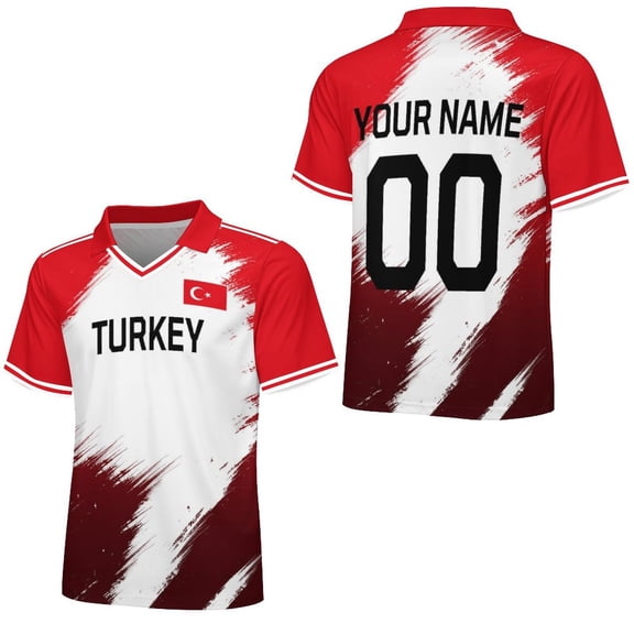 Chandail de Soccer Personnalisé Dinde 2026 Chandail avec Nom et Numéro Personnalisés pour Hommes Femmes Enfants Style National Campagnard Chandail de Fan de Soccer
