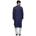 thumbnail image 2 of Atasi Designer Kurta For Boys Solid Cotton Button Down Indian Kurta For Men, 2 of 4
