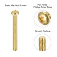 thumbnail image 4 of Unique Bargains M3x25mm Brass Machine Screws, Phillips Pan Head Fastener Bolts 10Pack, 4 of 5
