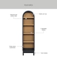thumbnail image 4 of Better Homes & Gardens Juliet Narrow Arch Bookcase, Rich Black and Light Honey, for Adults, 4 of 11