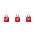 thumbnail image 4 of kurtrusly 1/2/3 Wide Application Convenient And Practical Chain Handbag For Women - Foldable Shoulder Bag Fashion PU Chain Shoulder Bag red 3PCS, 4 of 6