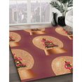 thumbnail image 3 of Ahgly Company Machine Washable Indoor Square Transitional Orange Area Rugs, 3' Square, 3 of 7