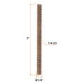 thumbnail image 2 of Unique Bargains 10pcs 1/4x3' Carbon Steel Fully Threaded Rod Bar Studs for Furniture Mounting Assembly, 2 of 4